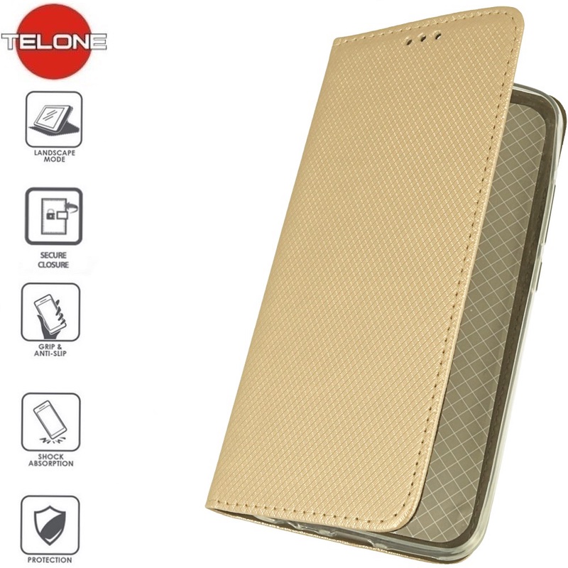Telone smart magnet atverčiamas dėklas - auksinės spalvos (REDMI 8A) Telone smart magnet atverčiamas dėklas - auksinės spalvos (REDMI 8A)